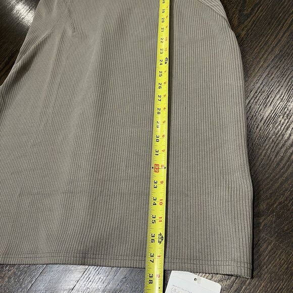 Lululemon Dress Women’s 12 Nomad Beige Ribbed Softstreme Slim Fit Tank Mini - Picture 6 of 8